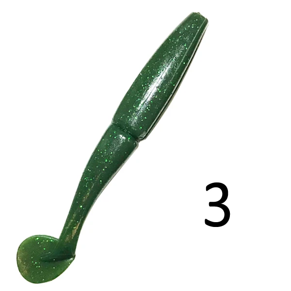 KASSYAA 2pcs Big Soft Salt Smell Lure Bait Paddle Tail Silicone Fishing Lure Lifelike Worm Rubber Swimbaits Lure Baits KXY086 - Цвет: 3