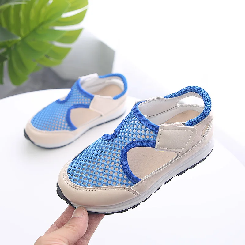 Детские сандалии лето 2019 детская обувь для мальчиков сетчатая на платформе