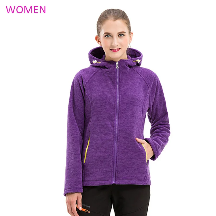 Women Purple Aufdiazy куртка для походов и кемпинга для мужчин и женщин, флисовое пальто, мужские ветровки для альпинизма, треккинга, лыжной куртки с капюшоном IM012 - Цвет: Women Purple
