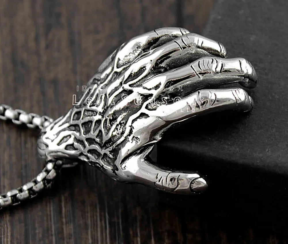 Мужская Нержавеющей Стали 316L Череп Рук Ожерелье S1 36|pendant necklace|necklace necklace316l stainless steel