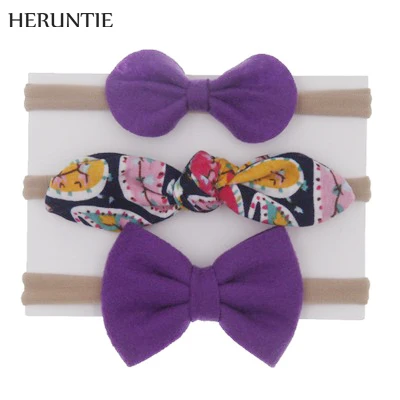2019 new 3Pcs/set baby Elastic bowknot headband Headbands Girls Bow Hairband girl accessories photography | Детская одежда и обувь