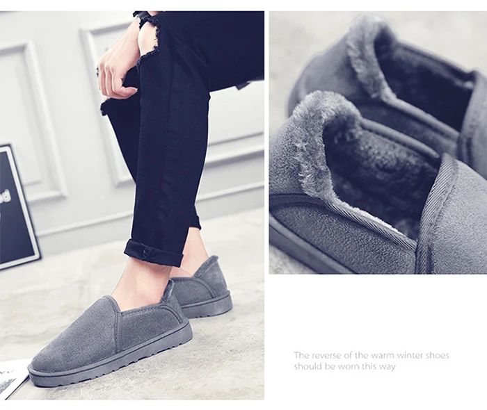 Winter Hot Sale Warm Men Cotton Slippers Shoes Big Size 36-45 Winter Wrapped Heel Home Slippers Men With Fur Mans footwear