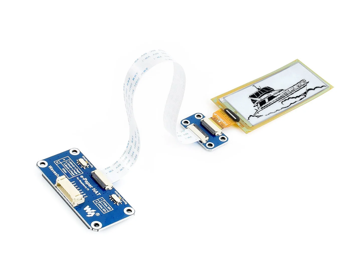 2 9 дюйма e Paper HAT (D) 296 × 128 resolutionсо встроенным контроллером общаясь через SPI