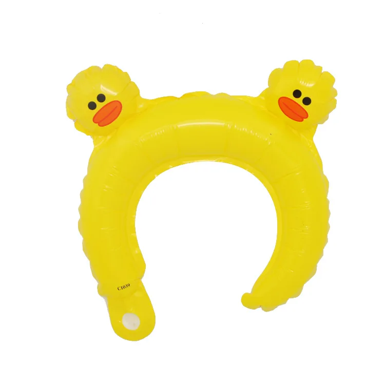 duck 5 шт., милая тиара с животными, повязка на голову, фольгированный шар, Микки, Минни, кролик, медведь, панда, лиса, детское украшение для дня рождения, свадьбы, вечеринки - Цвет: duck