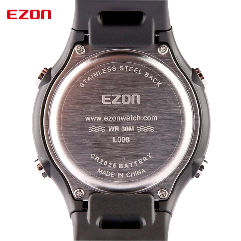 Лидер продаж! Цифровые мужские спортивные часы EZON с секундомером и двойным
