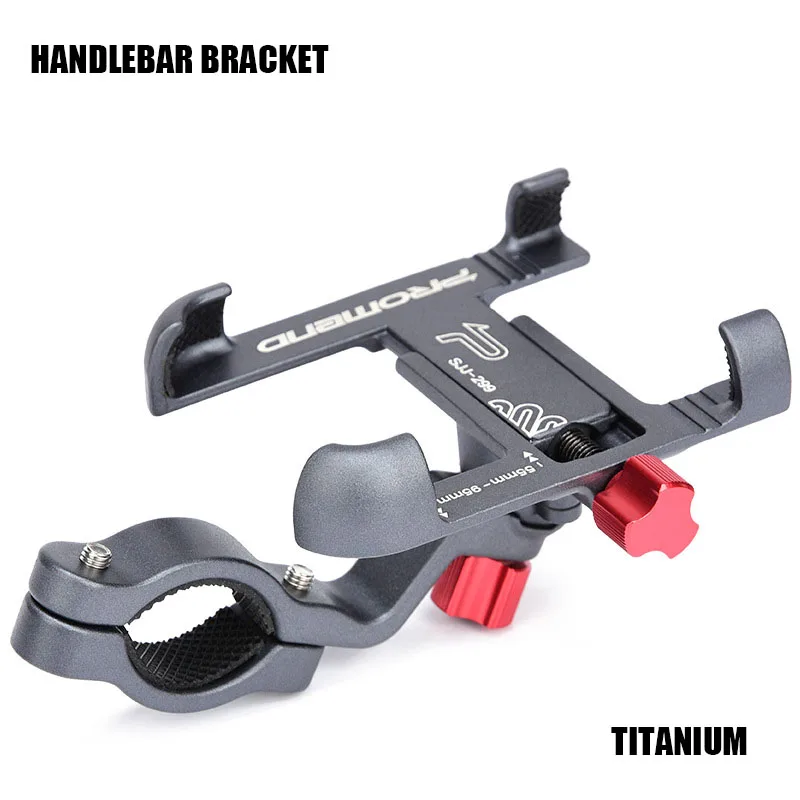 Handlebar Titanium ARVIN алюминиевый сплав мотоцикл велосипедный держатель для телефона для iPhone X 8P Sansung S9 Руль заднего вида подставка для мобильного телефона gps крепление - Цвет: Handlebar Titanium