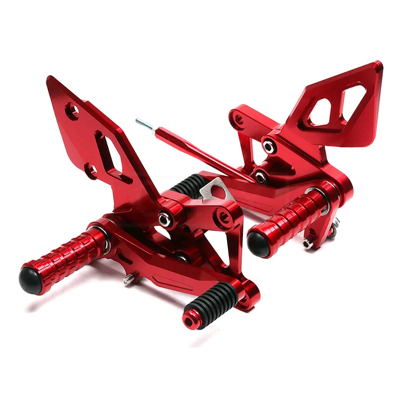Red Мотоцикл с ЧПУ Регулируемая Rearset подножки сзади комплект подножки педали для Yamaha YZF R25 R3 YZF-R25 Moto аксессуар - Цвет: Red