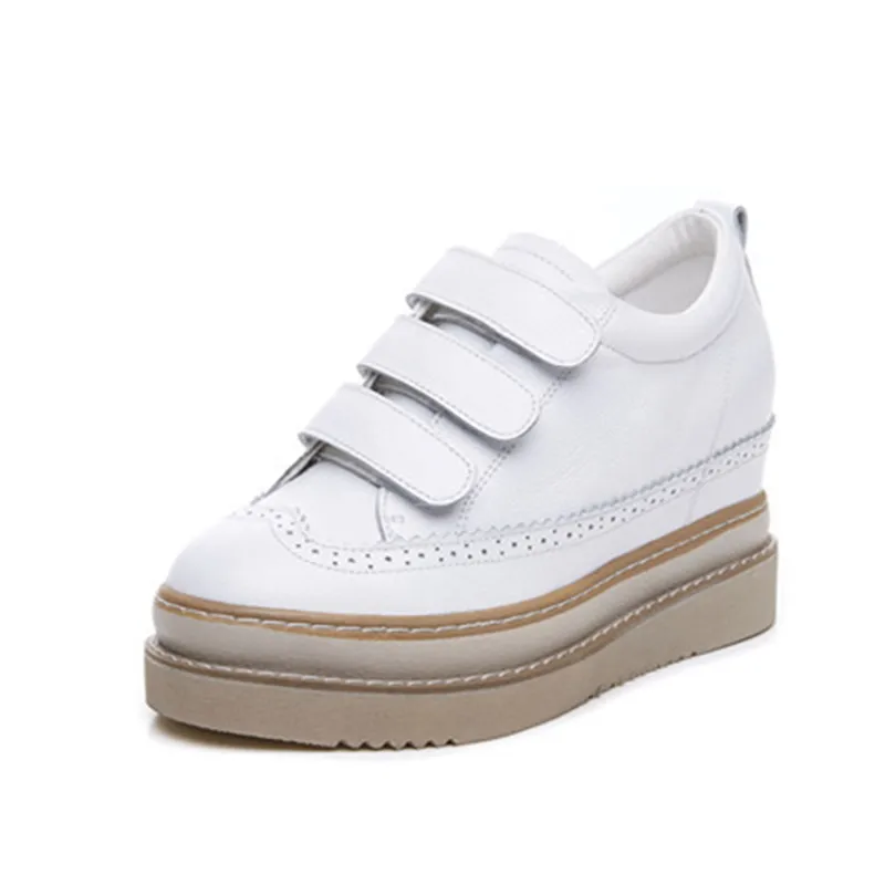 Женские ботильоны весна осень 2018 на застежке липучке высоком каблуке 8 см женские