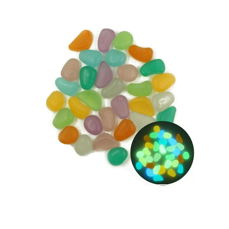 Mix color Светящиеся камни, темные садовые камни, светящиеся камни, камни для светящегося светильник, излучающий искусственный камешек, газон, украшение для сада, двора - Цвет: Mix color