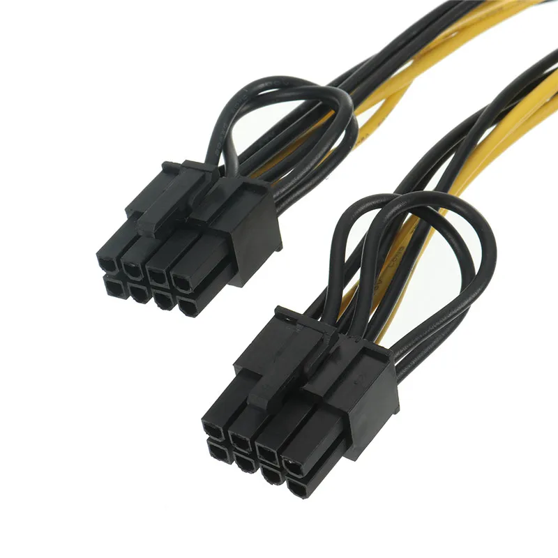 Новый 8 контактный гнездовой к двойному PCI E Express 8p ( 6 + 2 pin) Мужской кабель питания