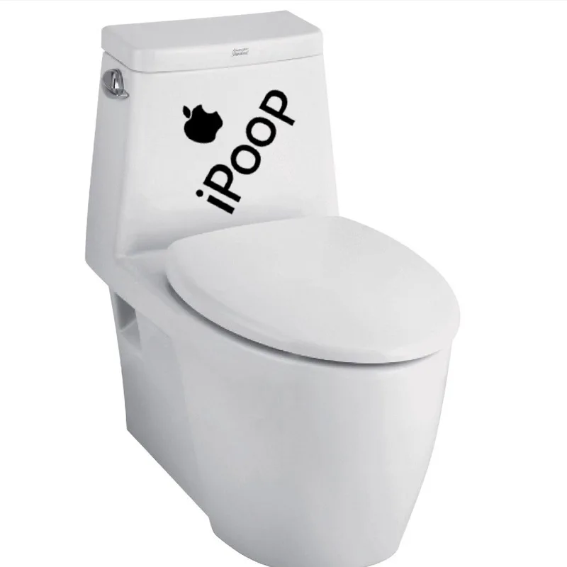 Бесплатная доставка наклейки Ipoop унитаз Декор Diy Съемная Виниловая наклейка для