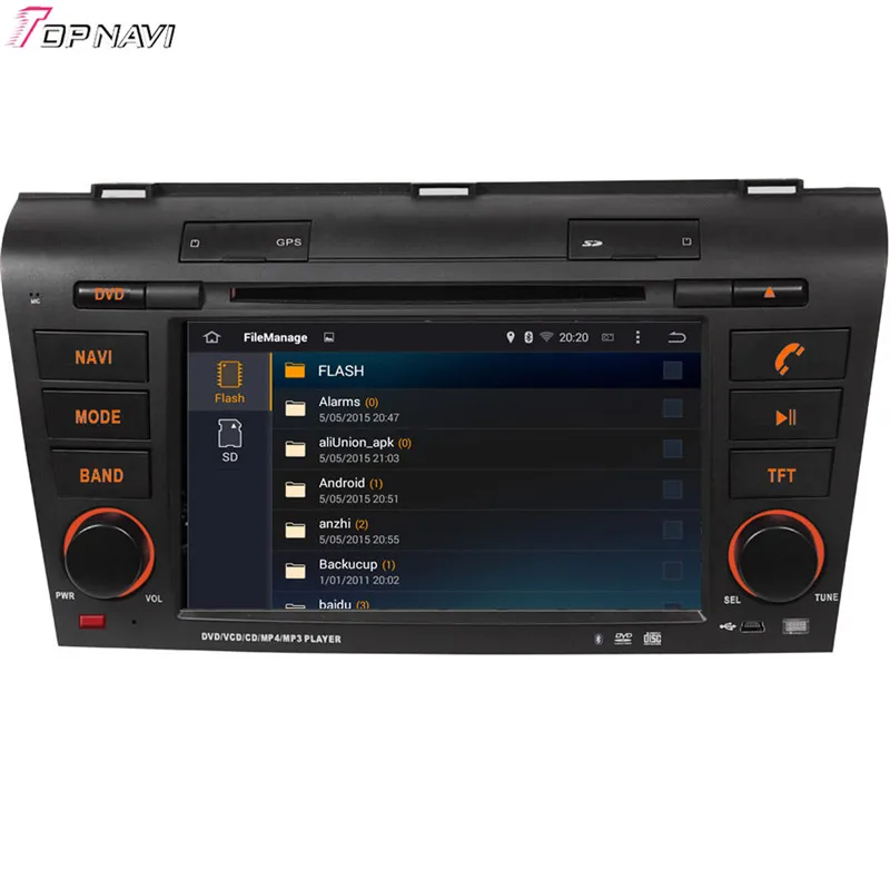 Topnavi 7 ''четырехъядерный Android 6 0 Автомобильный DVD плеер для MAZDA 3 2004 2005 2006 2007 2008 2009