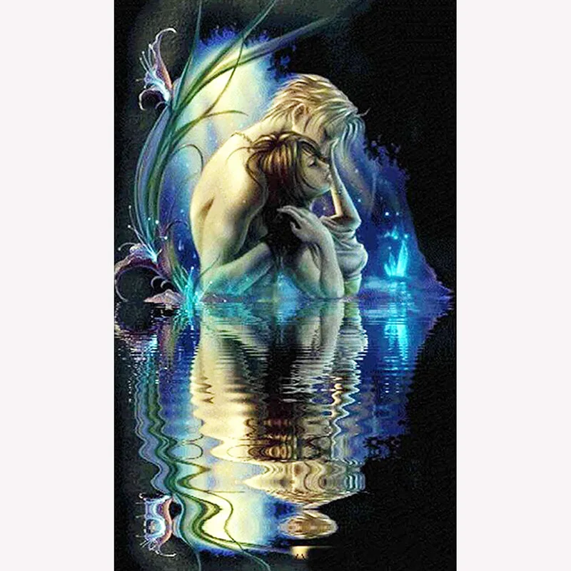 5D алмазная Картина Пейзаж с фигурой крестиком Сделай Сам Алмазная вышивка пейзаж