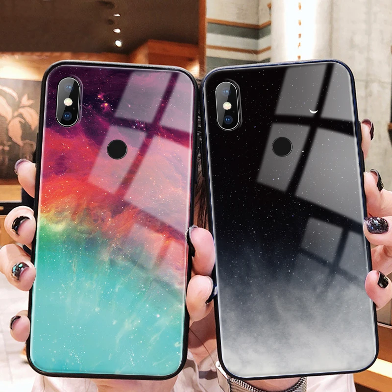 Для спортивной камеры Xiao mi Red mi 7 5 плюс K20 S2 Note 4 4X5, 6, 7, 8 Pro красочные Стекло крышка чехол для телефона для Xiaomi mi 8 9 SE 9T A1 A2 Lite Coque
