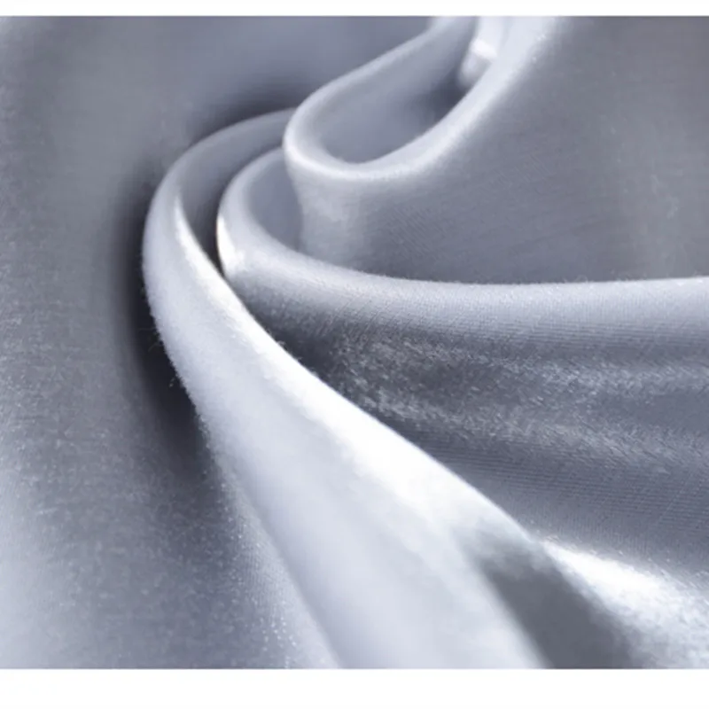 CF465 1 метр однотонная светильник серая Серебристая тенсельная хлопковая ткань