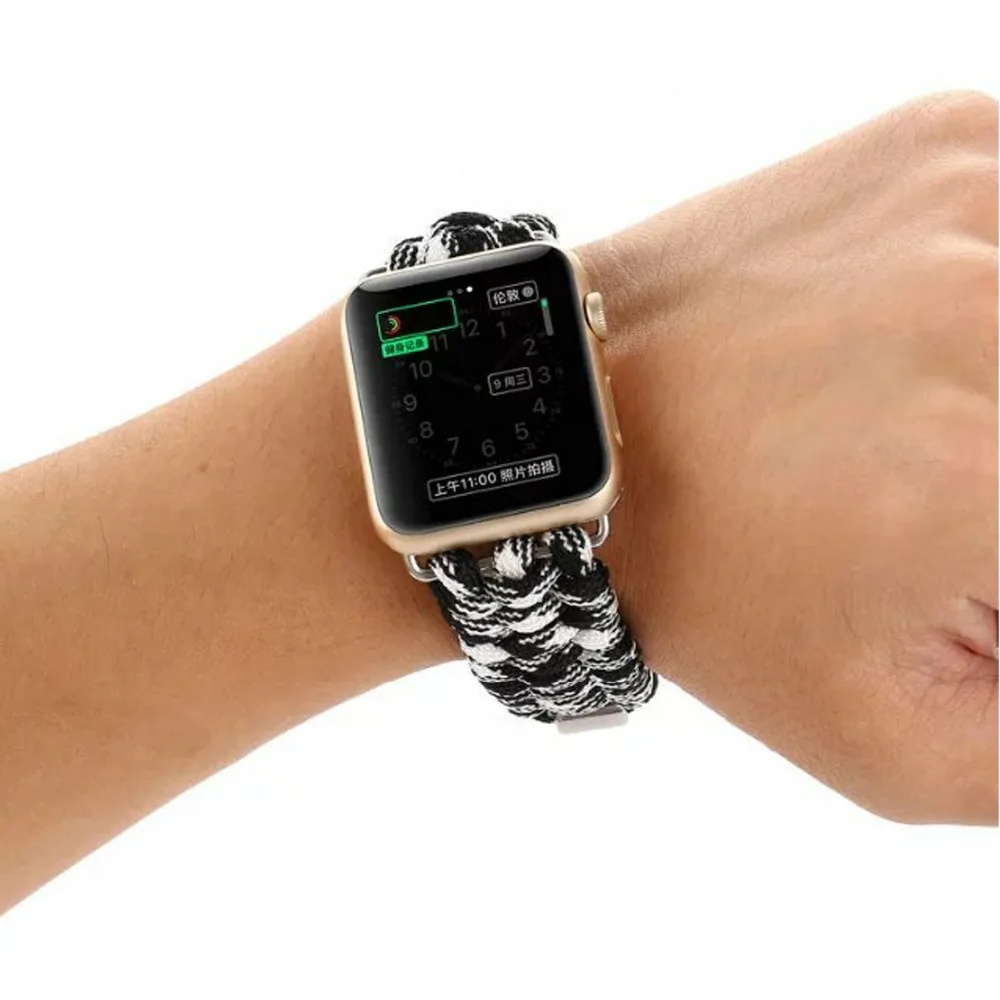 Страховочный трос Браслет для apple watch ремешок 42 мм 38 версия нейлоновые спортивные