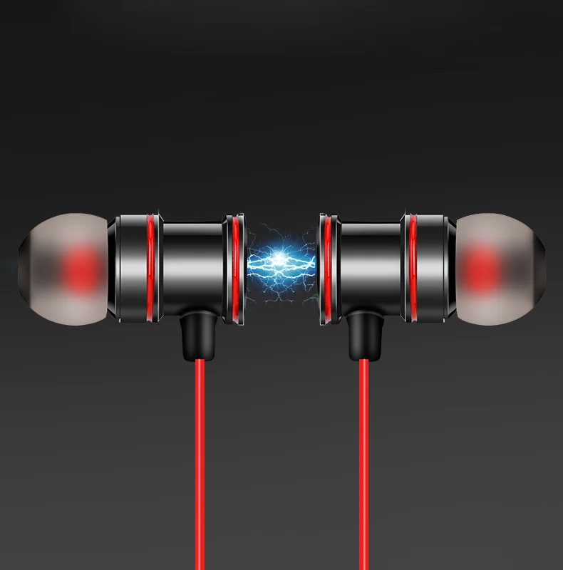 Магнитные Металлические беспроводные наушники Bluetooth 5,0, наушники с Ушными крючками, спортивные Игровые наушники для телефона, наушники с громкой связью