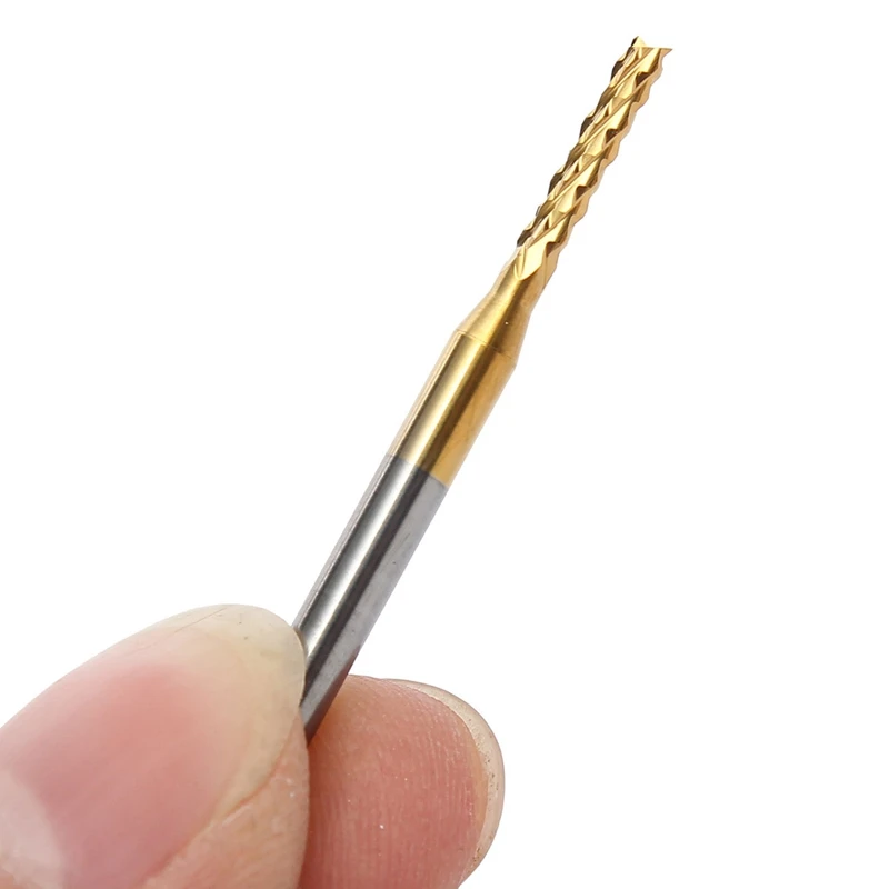 10 шт. 2 мм Вольфрамовая сталь титановое покрытие карбидная Концевая фреза