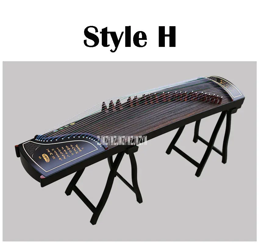 H Guzheng Инструмент из цельного дерева ручная резьба профессиональная производительность guzheng с полным набором роскошных аксессуаров XSb001 - Цвет: H