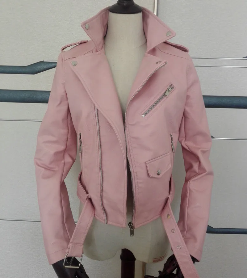 2018 Новая мода осень зима женские брендовые Куртки из искусственной мягкой кожи Pu