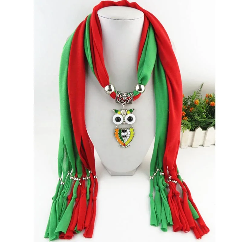 Кулоны RUNMEIFA ожерелья шарф женский Железный сплав акриловая сова кулон