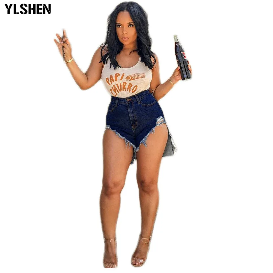 Женские джинсовые шорты с завышенной талией повседневные в Корейском стиле на