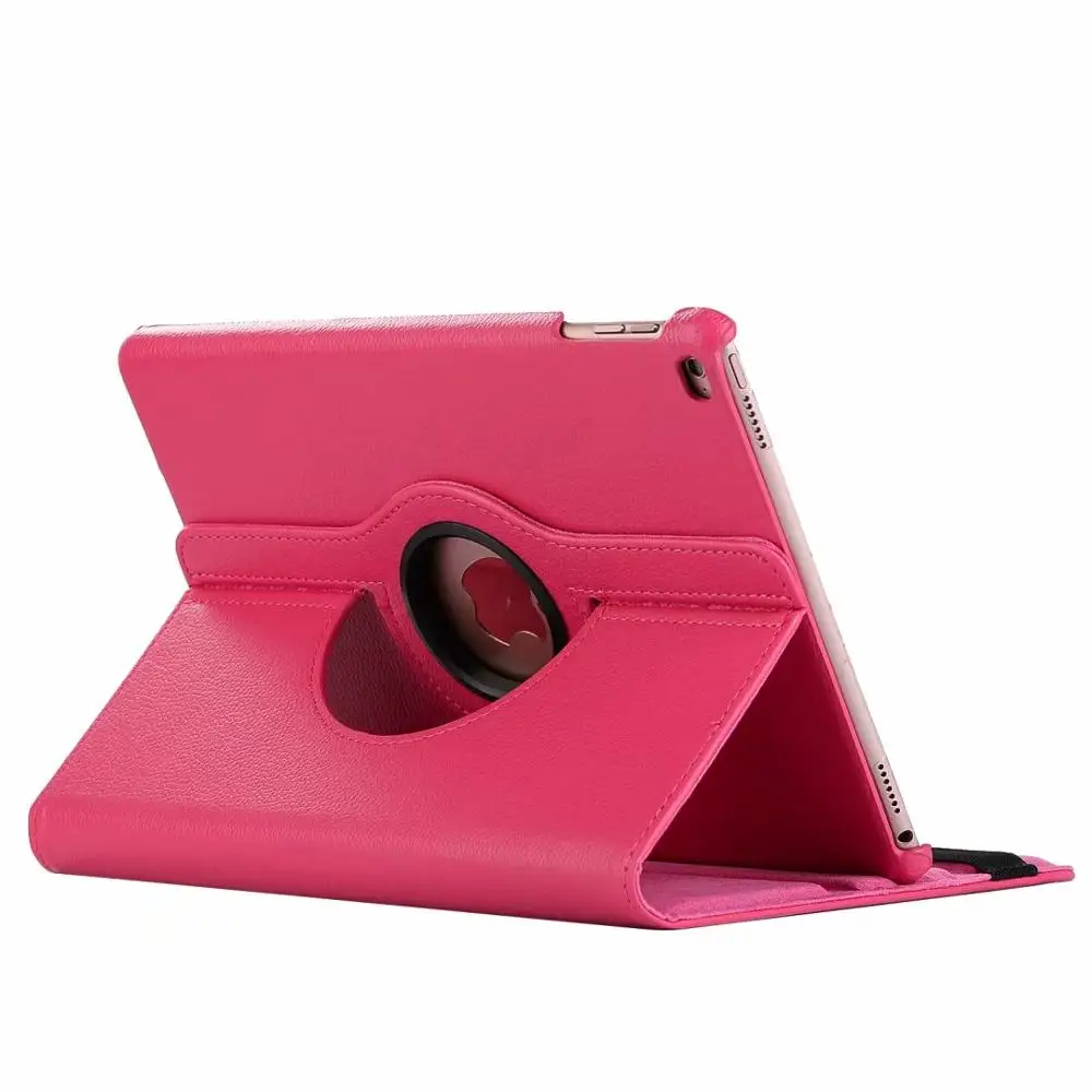 Rose Для iPad 9,7 дюймов / для iPad 5/6 360 Вращающийся чехол для Apple iPad Air 1 2 Пробуждение сна крышка с смарт-подставкой Держатель - Цвет: Rose