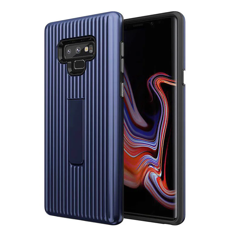 Blue Защитный чехол с подставкой для samsung Galaxy Note 9, чехол с магнитной застежкой из ТПУ+ поликарбоната, Противоударная задняя крышка для samsung Note9 Note 9, чехол для Note8 - Цвет: Blue