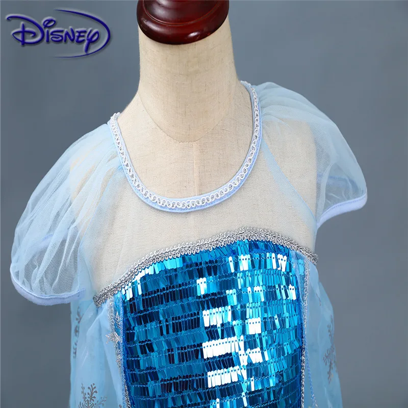 Disney Frozen Ice Romance aisha платье принцессы Эльза пышная вуаль модное с блестками |