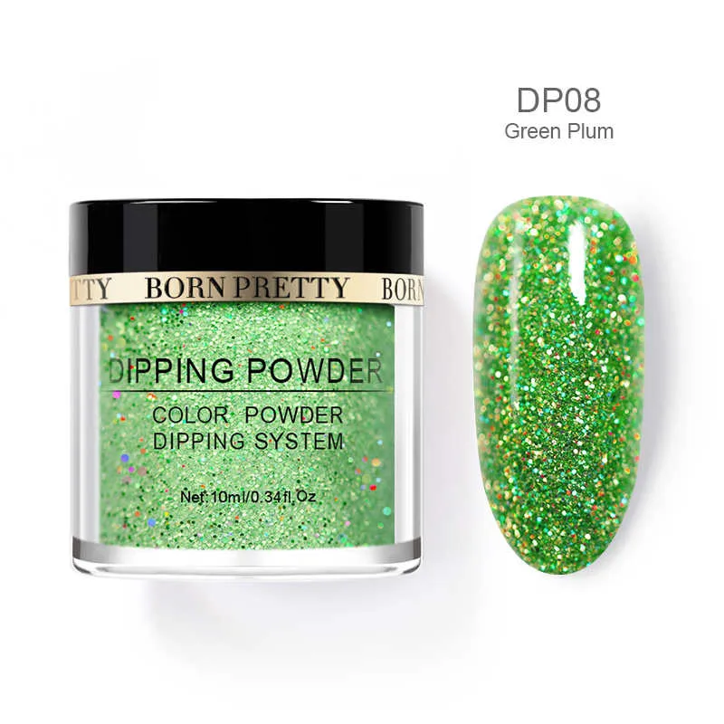 BP-DP08 BORN PRETTY жемчуг окунания ногтей порошок Сияющий голографический блеск Dip мощность ногтей градиент французский натуральный сухой без лампы лечения - Цвет: BP-DP08