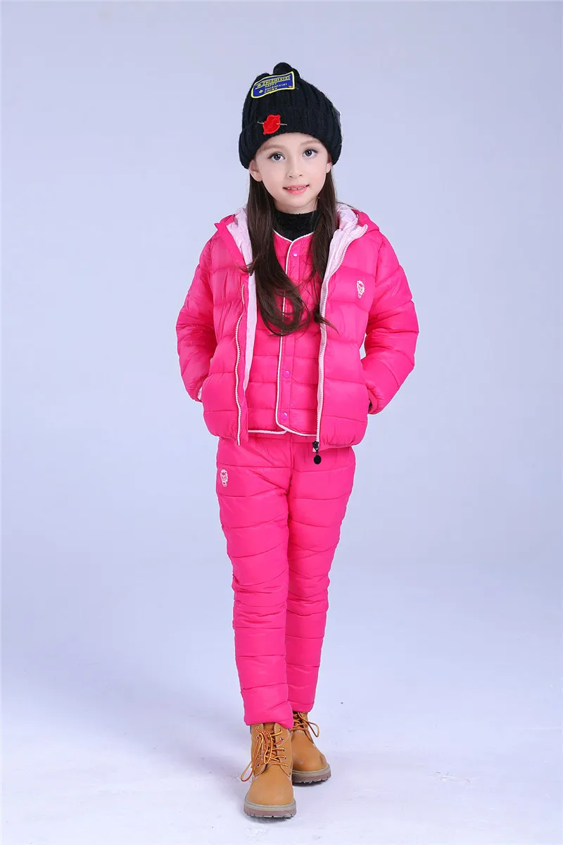 Рождественский пуховик + жилет брюки комплект водонепроницаемой одежды зимний