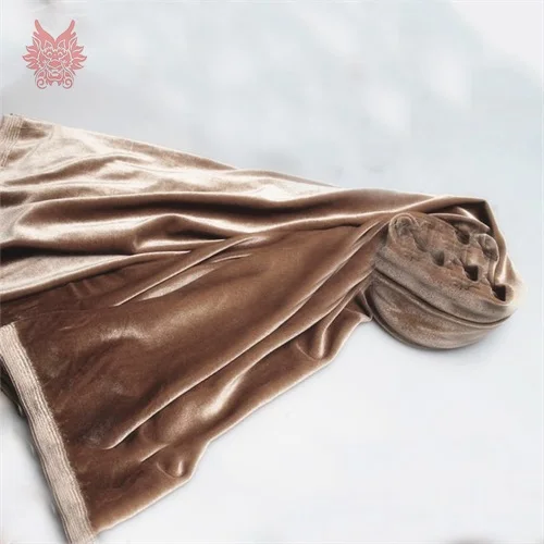 Light brown Корейский стиль, разноцветная однотонная велюровая ткань, бархатная эластичная ткань, трикотажная одежда для зимнего и осеннего платья, tissu stoffen SP5626 - Цвет: Light brown