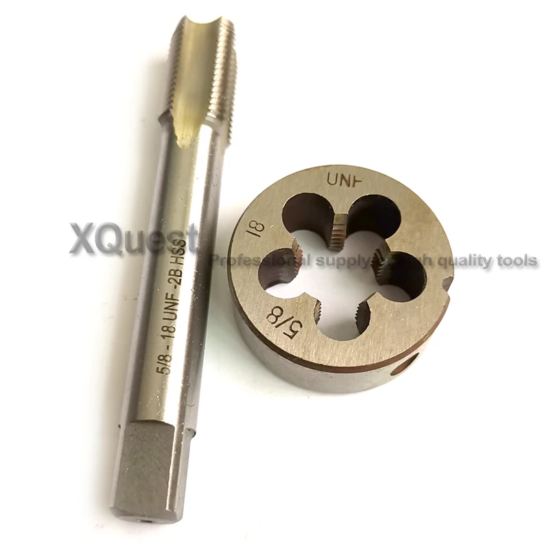 2 шт. единый винт Левый ручной кран набор штампов unc 5/8 UNC5/8 11 LH круглые краны с