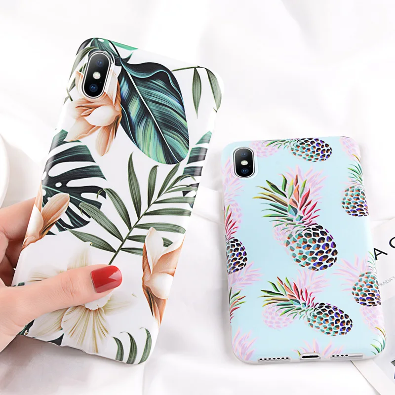Чехлы для телефонов с рисунком ананаса из мультфильма iPhone XS Max XR X 8 7 6 6s Plus мягкий
