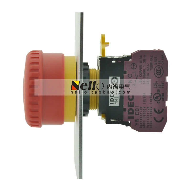 Истинная аварийная кнопка-стоп IZUMI фирмы IDEC, переключатель 22 мм YW1B-V4E01R 1 NC - 10 шт/уп.