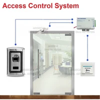 metal fingerprint single door access control system for frameless glass door electric strike lock power supplyswitch