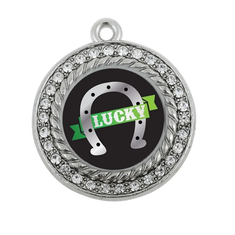 

LUCKY HORSE обувь круг квадратный Шарм в античном стиле посеребренные ювелирные изделия