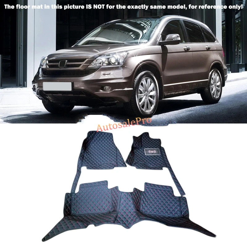 

For Honda CRV CR-V 2007 2008 2009 2010 2011 Left Hand Drive! Black red grid Front Rear Floor Mat Carpets Pad Cover