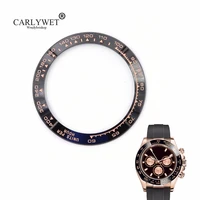 carlywet wholesale daytona repair tools kits high quality ceramic black with rose gold writing watch bezel for 116500 116520