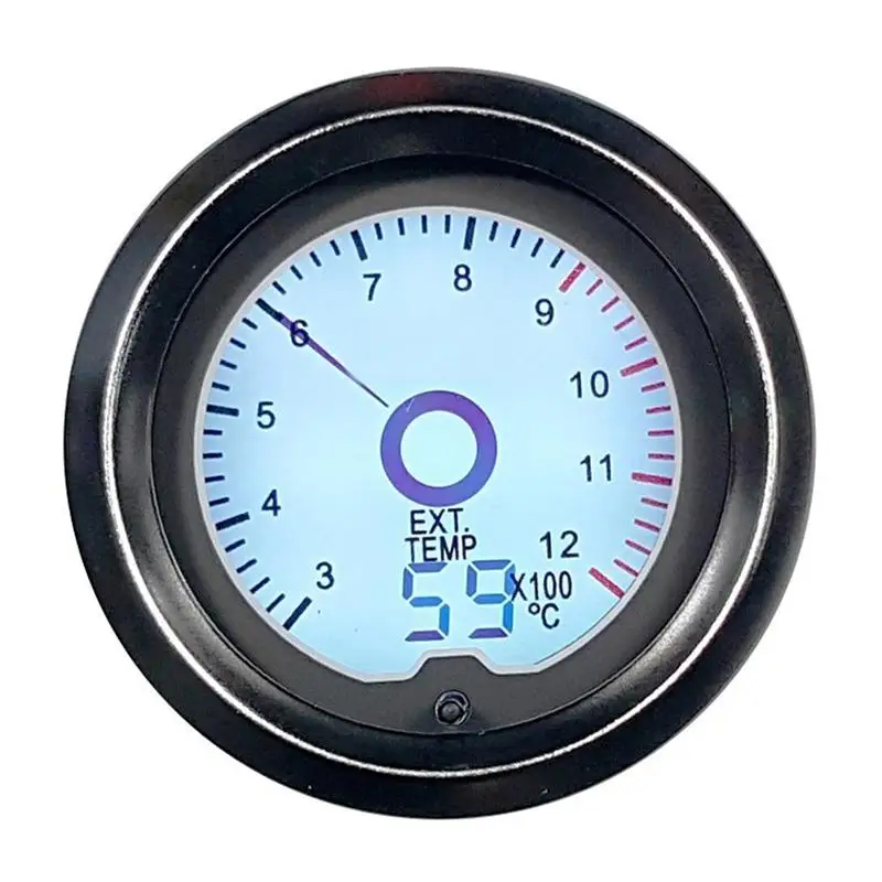 Oil Pressure Gauges 52mm Boost gauge psi VacuumWater temp/Oil temp/Voltmeter/Tachometer RPM Car Gauge fuel meter auto sensor - Цвет: Ext temp gauge