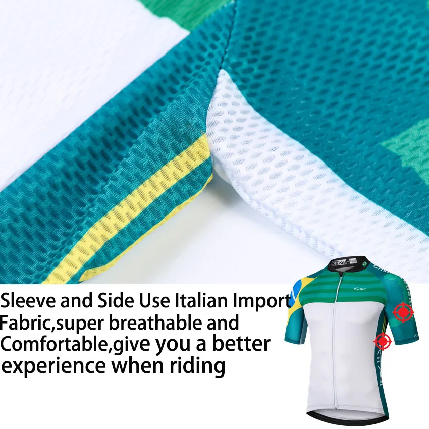 KiiXel Бразильская команда Мужская велосипедная одежда набор дышащая