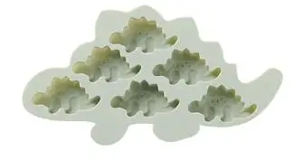 light green Форма животного десертные чашки плесень шоколадный лед решетки плесень 6 динозавров силиконовая для десерта чашка кремнезема торт силикагель выпечки инструмент - Цвет: light green