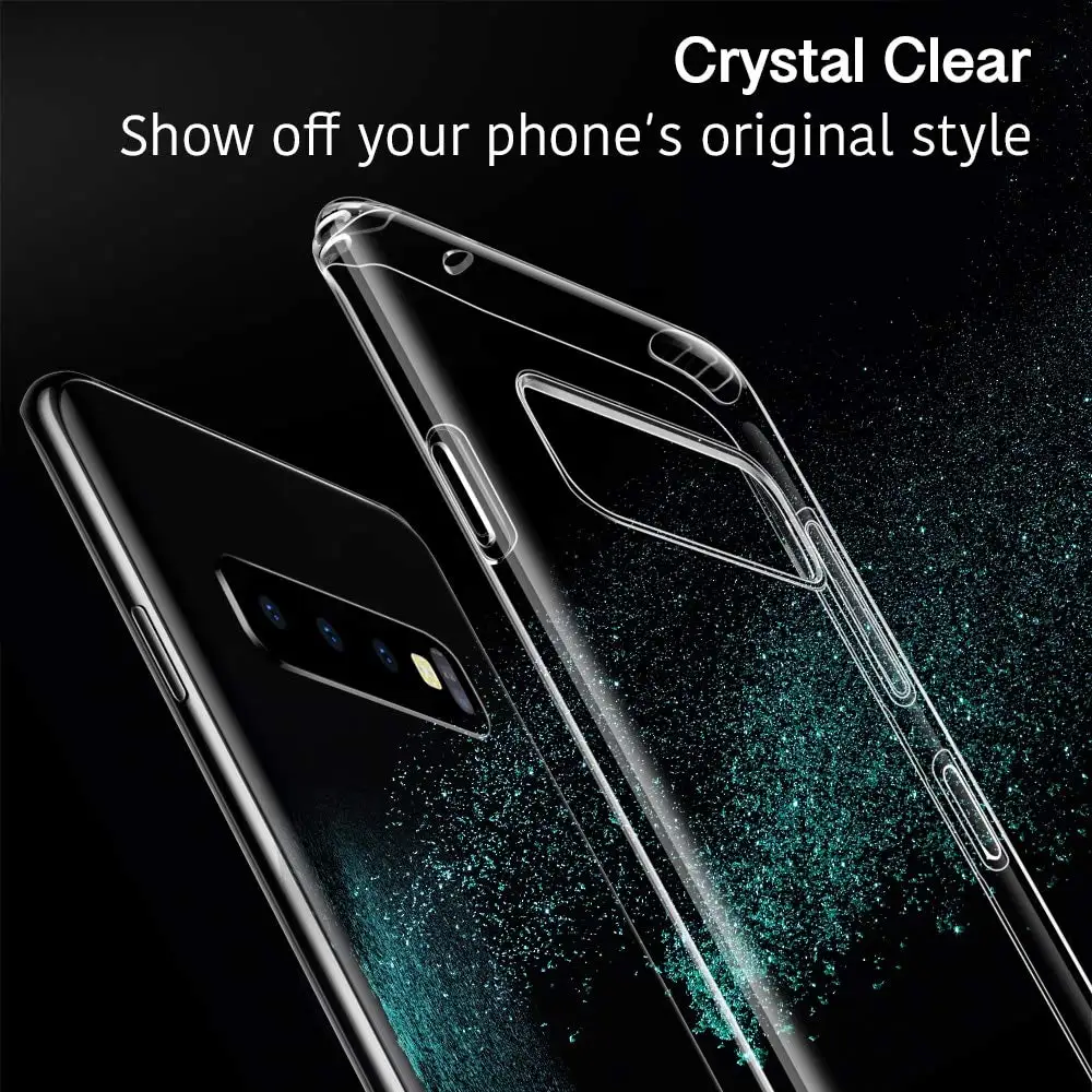 New For Samsung Galaxy S10 Plus S10e Back Cases Slim Clear Transparent Soft Silicone TPU Phone Case Cover |