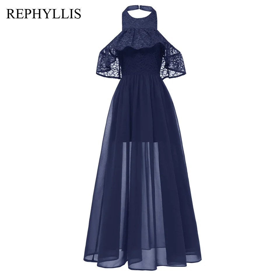 Женское кружевное платье REPHYLLIS с открытыми плечами открытой спиной свадебное