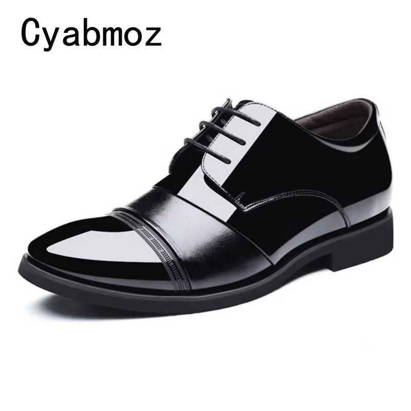 Повседневные кожаные туфли Cyabmoz увеличивающие рост 5 см/7 см модные мужские