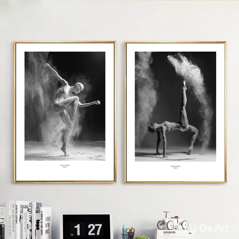 Современные балетные фотографии черно белые парусиновые принты картина маслом