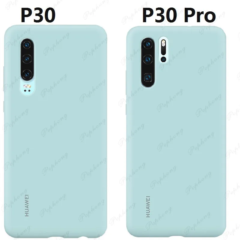 Light Blue Официальный чехол huawei P30 Pro, мягкий жидкий силиконовый Встроенный чехол из микрофибры для huawei P30, силиконовый защитный чехол - Цвет: Light Blue