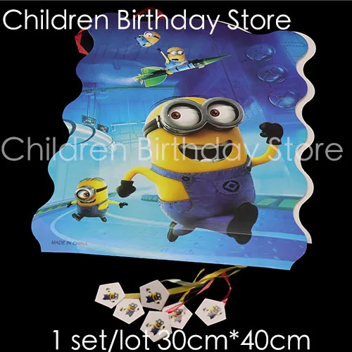 1 шт./лот тема Миньоны складные pinata украшения для дня рождения baby shower смешные игры