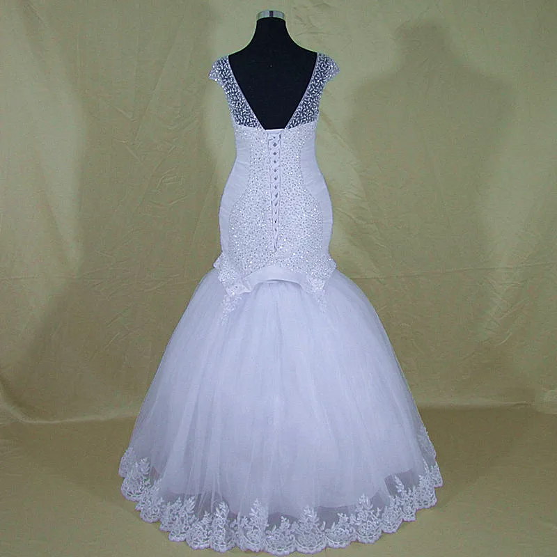 QQ Lover New Mermaid Wedding Dress With Video Custom-made African Styles Gown Dresses | Свадьбы и торжества