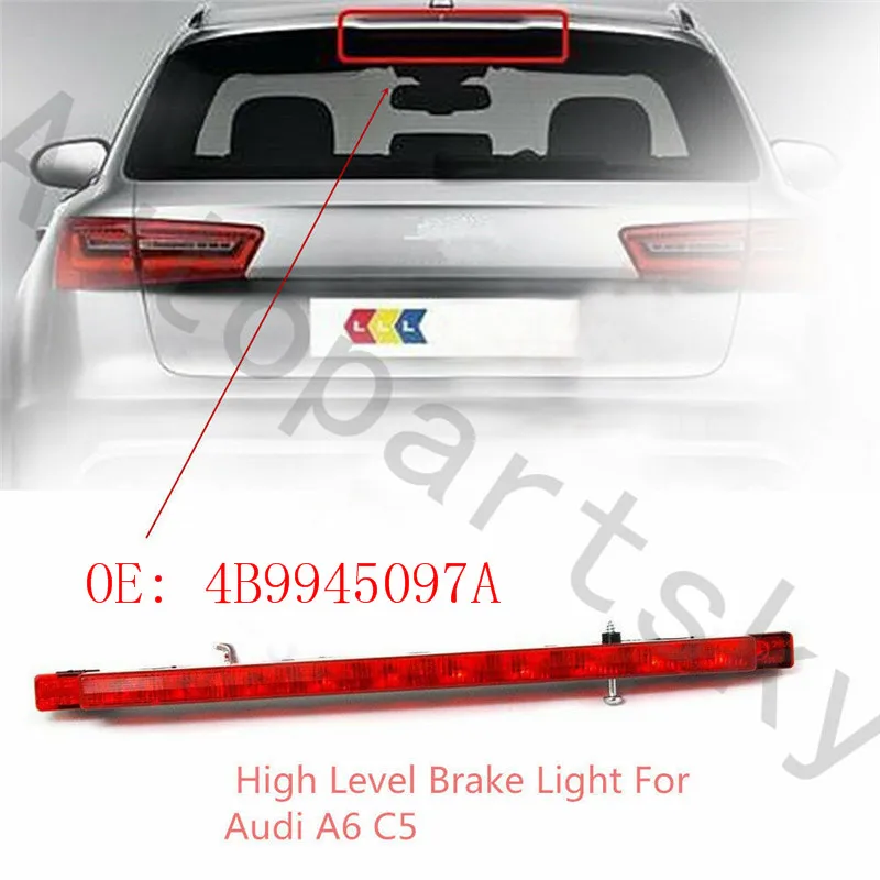 4B9945097A 4B9 945 097 A 4B9-945-097-A автомобильный светильник для Audi A6 S6 C5 третий тормозной Стоп-светильник в сборе вагон с крышкой и винтом
